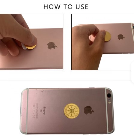 Anti-radiation sticker use