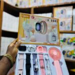 D96 Plus 7-in-1 Ultra Smart Watch Gift Set - Includes Wireless Earbuds, Portable Fan, & Multiple Straps