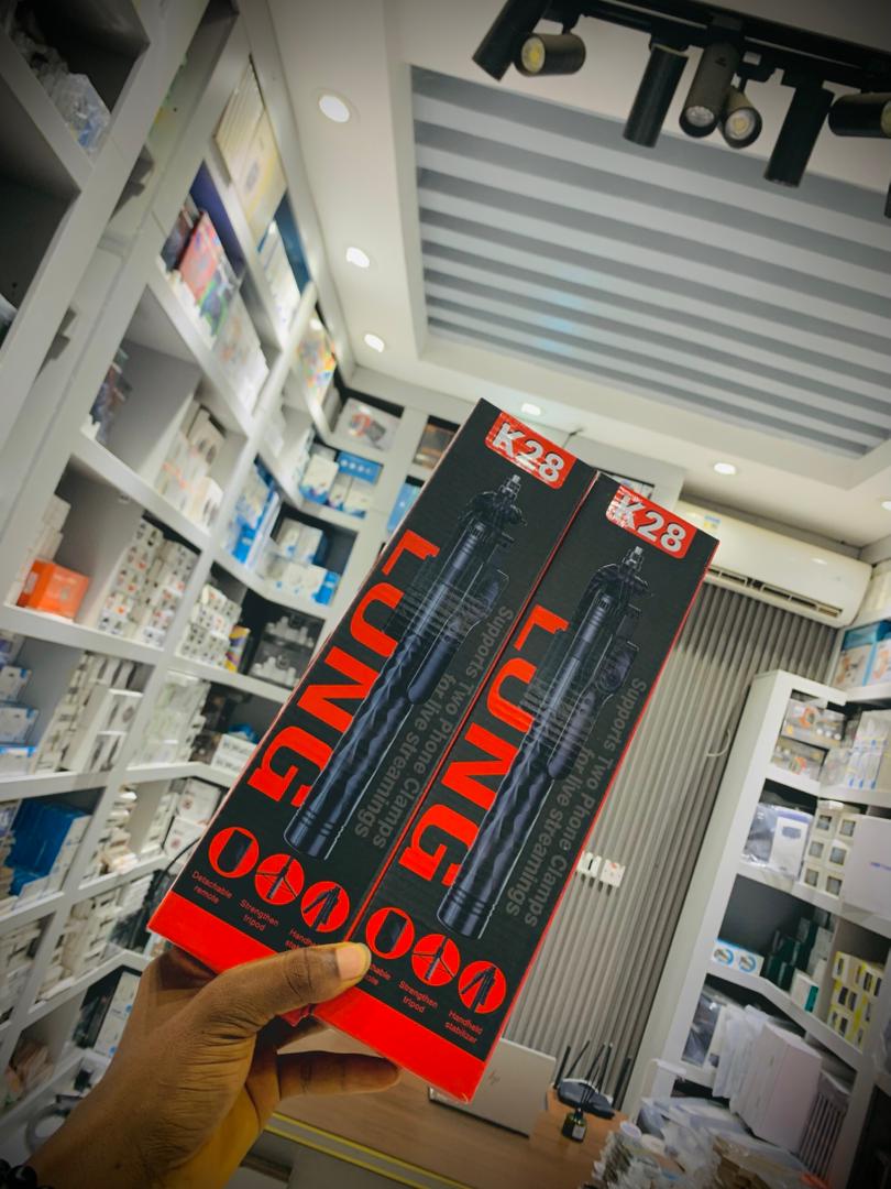 K28 LUNG Selfie Stick Tripod with Remote – Extendable Phone Stand for Vlogging & Content Creation