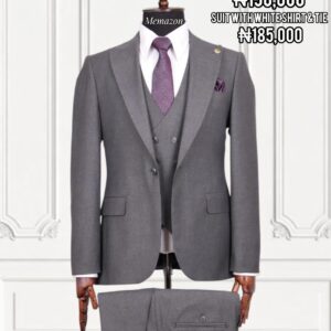 Grey Suit Premium 3-Piece Suit