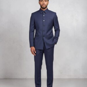 Dark Royal Blue Safari Suit – Modern Elegance, Comfort & Confidence