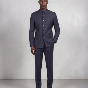 Deep Blue Safari Suit – Modern Elegance, Comfort & Confidence