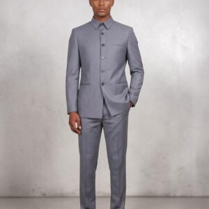 Deep Grey Safari Suit – Modern Elegance, Comfort & Confidence