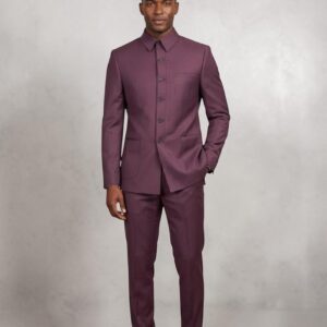 Purple Safari Suit – Modern Elegance, Comfort & Confidence