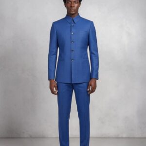 Blue Safari Suit – Modern Elegance, Comfort & Confidence
