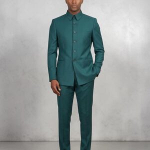 Turquoise Green Safari Suit – Modern Elegance, Comfort & Confidence